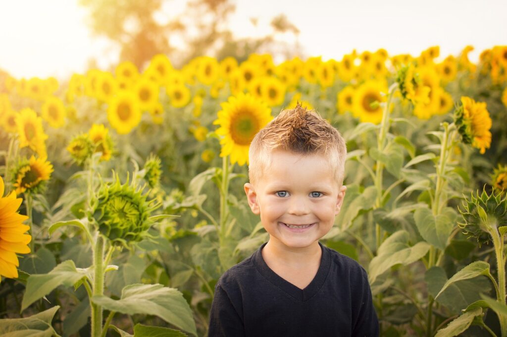 child, sun, sunflowers-2086910.jpg